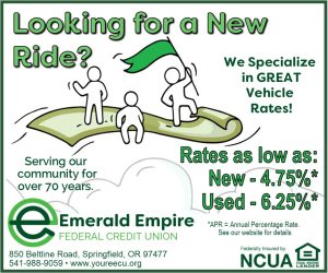 People on a flying dollar bill. Text: Looking for a new Ride. We specialize in great vehicle rates. rates as low as new - 4.75% used - 6.25% see website for addition information , rates, and disclaimers. Federally insured by NCUA