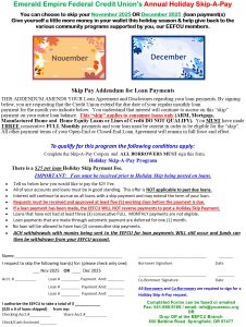 Annual Skip a pay form