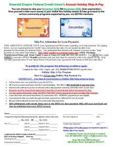 Holiday skip a pay form for printing